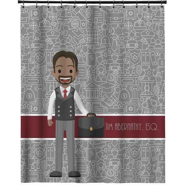 Custom Lawyer / Attorney Avatar Extra Long Shower Curtain - 70"x84" (Personalized)