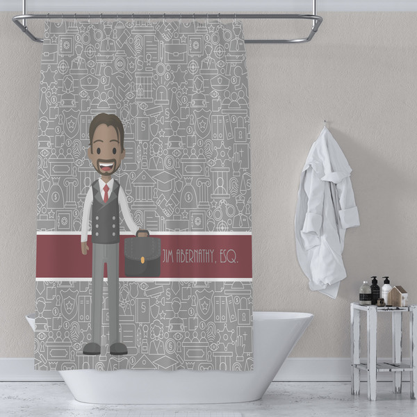 Lawyer / Attorney Avatar Shower Curtain Lifestyle