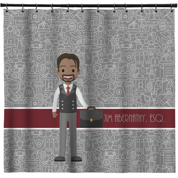 Custom Lawyer / Attorney Avatar Shower Curtain - 71" x 74" (Personalized)