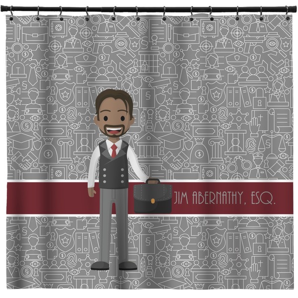 Custom Lawyer / Attorney Avatar Shower Curtain - 71" x 74" (Personalized)