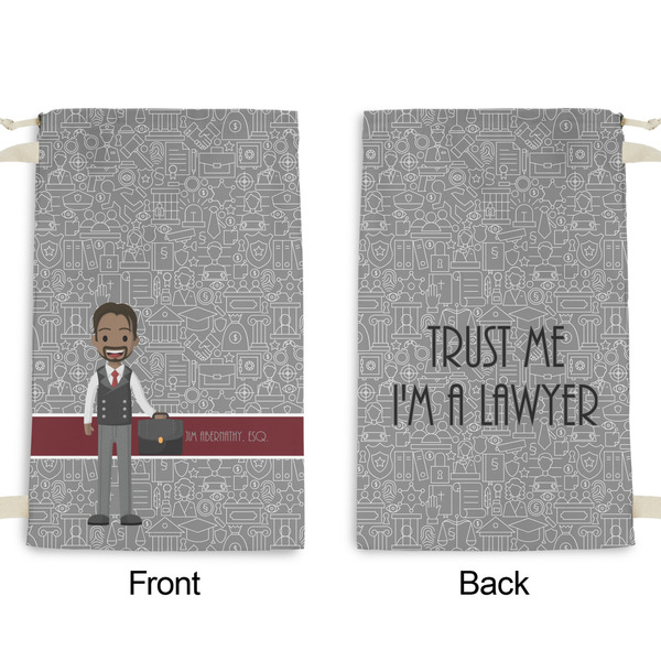 Lawyer / Attorney Avatar Small Laundry Bag - Front & Back View