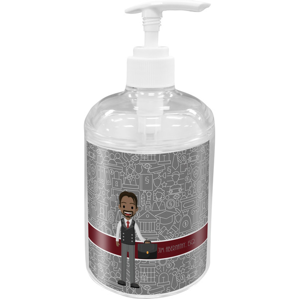 Custom Lawyer / Attorney Avatar Acrylic Soap & Lotion Bottle (Personalized)