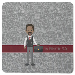 Lawyer / Attorney Avatar Square Rubber Backed Coaster (Personalized)