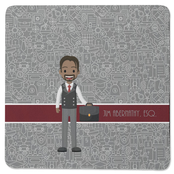 Lawyer / Attorney Avatar Square Coaster Rubber Back - Single