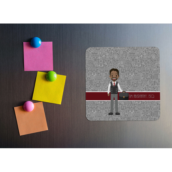 Lawyer / Attorney Avatar Square Fridge Magnet - LIFESTYLE