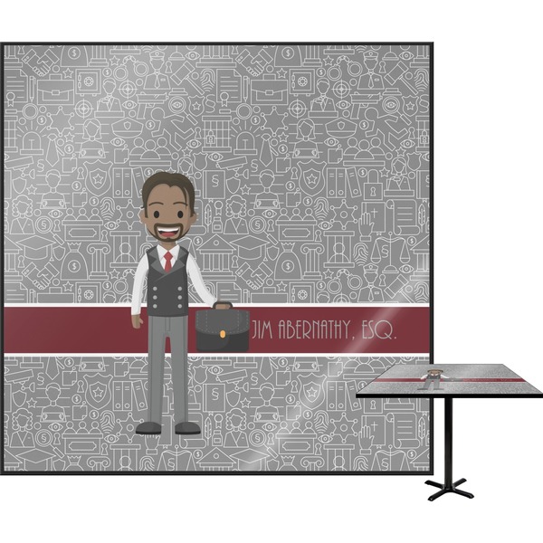 Custom Lawyer / Attorney Avatar Square Table Top (Personalized)