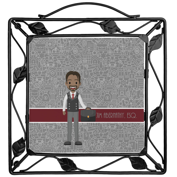 Custom Lawyer / Attorney Avatar Square Trivet (Personalized)