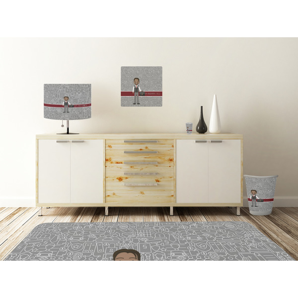 Lawyer / Attorney Avatar Square Wall Decal Wooden Desk