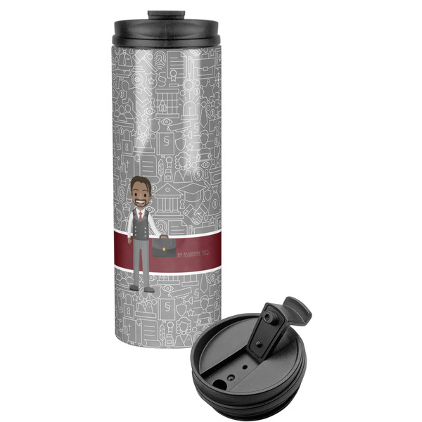 Custom Lawyer / Attorney Avatar Stainless Steel Skinny Tumbler (Personalized)