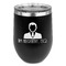Lawyer / Attorney Avatar Stainless Wine Tumblers - Black - Double Sided - Front