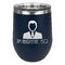 Lawyer / Attorney Avatar Stemless Stainless Steel Wine Tumbler - Navy - Double Sided (Personalized)