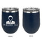 Lawyer / Attorney Avatar Stainless Wine Tumblers - Navy - Single Sided - Approval