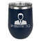 Lawyer / Attorney Avatar Stainless Wine Tumblers - Navy - Single Sided - Front
