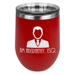 Lawyer / Attorney Avatar Stemless Stainless Steel Wine Tumbler - Red - Single Sided (Personalized)