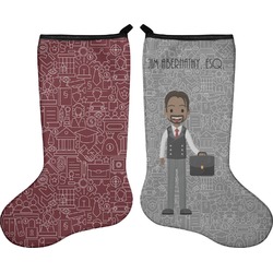 Lawyer / Attorney Avatar Holiday Stocking - Double-Sided - Neoprene (Personalized)