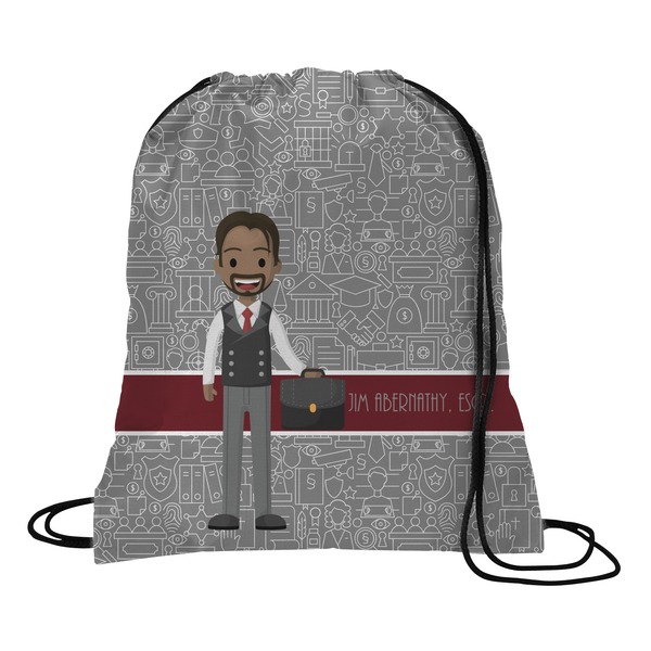 Custom Lawyer / Attorney Avatar Drawstring Backpack - Large (Personalized)