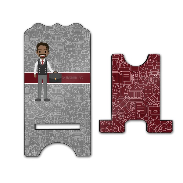 Lawyer / Attorney Avatar Stylized Phone Stand - Front & Back - Large