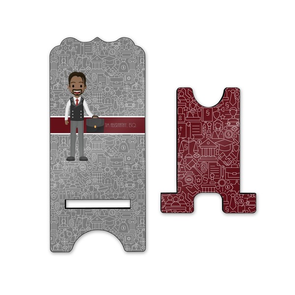 Lawyer / Attorney Avatar Stylized Phone Stand - Front & Back - Small