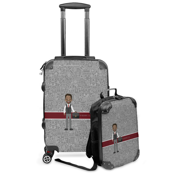 Custom Lawyer / Attorney Avatar Kids 2-Piece Luggage Set - Suitcase & Backpack (Personalized)