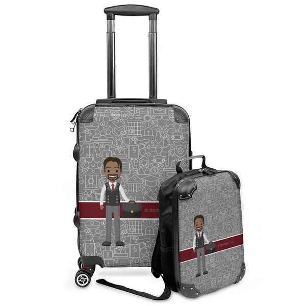 Custom Lawyer / Attorney Avatar Kids 2-Piece Luggage Set - Suitcase & Backpack (Personalized)