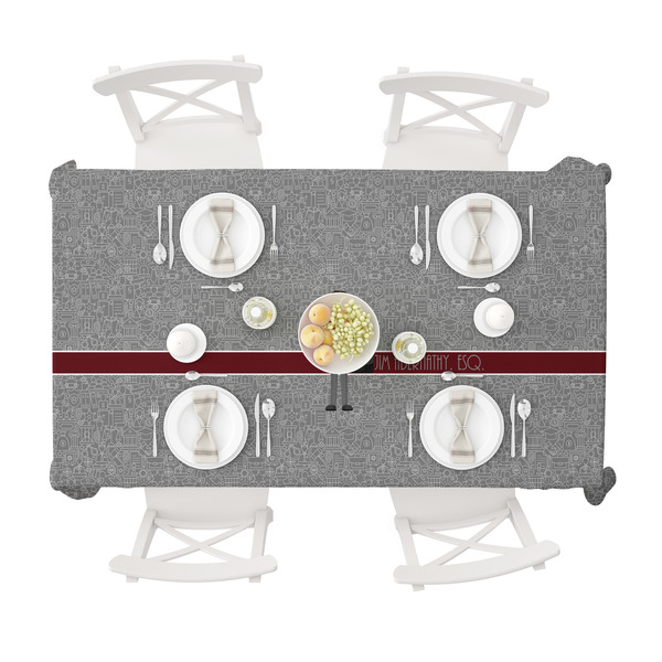 Lawyer / Attorney Avatar Tablecloths (58"x102") - TOP VIEW (with plates)