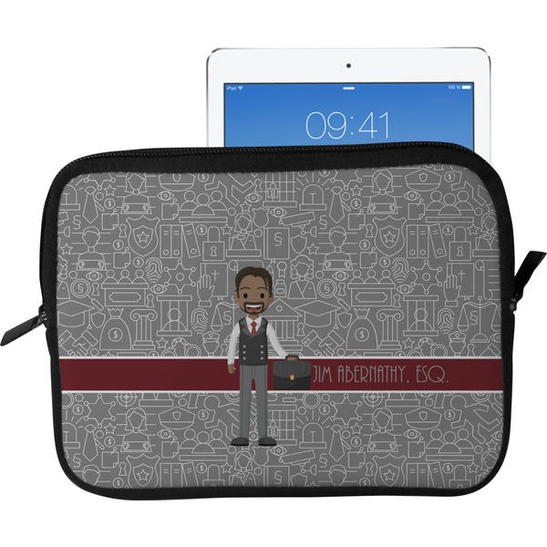 Custom Lawyer / Attorney Avatar Tablet Case / Sleeve - Large (Personalized)