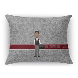 Lawyer / Attorney Avatar Rectangular Throw Pillow Case (Personalized)