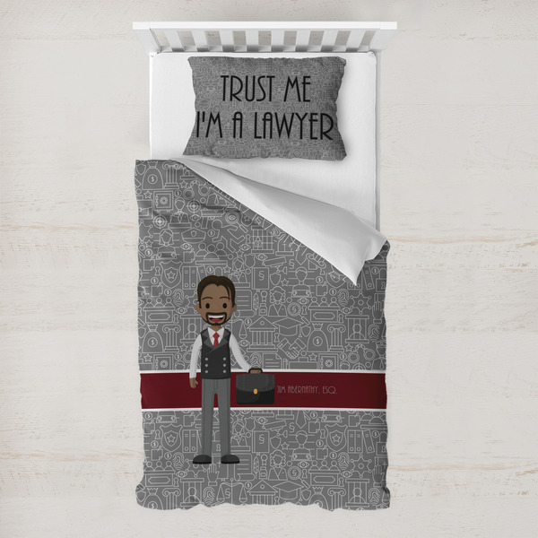 Custom Lawyer / Attorney Avatar Toddler Bedding w/ Name or Text