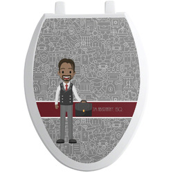 Lawyer / Attorney Avatar Toilet Seat Decal - Elongated (Personalized)