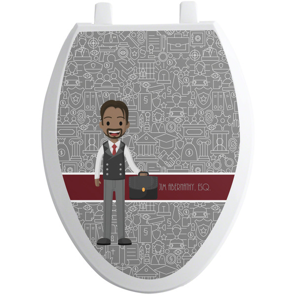 Lawyer / Attorney Avatar Toilet Seat Decal Elongated