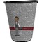 Lawyer / Attorney Avatar Waste Basket - Double Sided (Black) (Personalized)