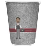 Lawyer / Attorney Avatar Waste Basket - Double Sided (White) (Personalized)