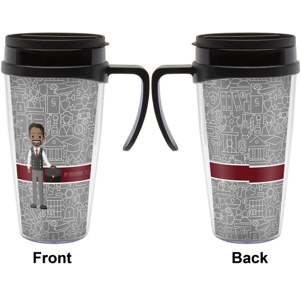 Lawyer / Attorney Avatar Travel Mug with Black Handle - Approval
