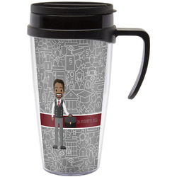 Lawyer / Attorney Avatar Acrylic Travel Mug with Handle (Personalized)