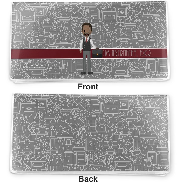 Lawyer / Attorney Avatar Vinyl Check Book Cover - Front and Back