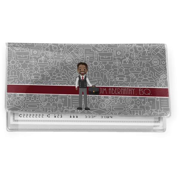 Custom Lawyer / Attorney Avatar Vinyl Checkbook Cover (Personalized)