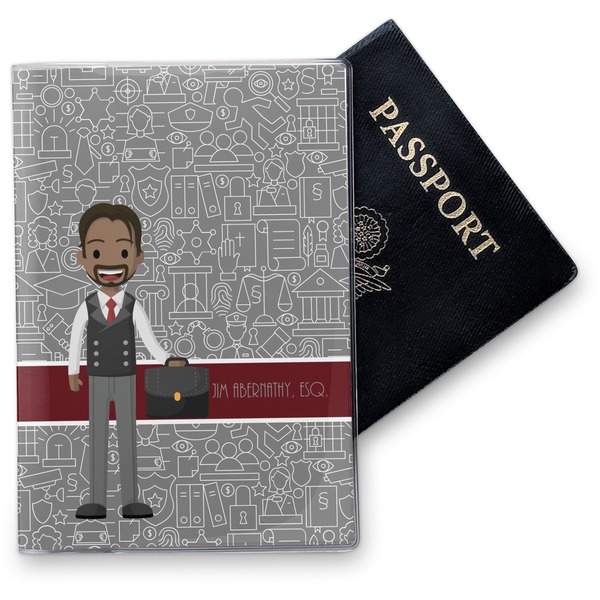 Custom Lawyer / Attorney Avatar Vinyl Passport Holder (Personalized)