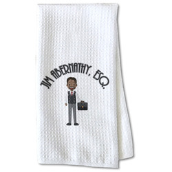 Lawyer / Attorney Avatar Kitchen Towel - Waffle Weave - Partial Print (Personalized)