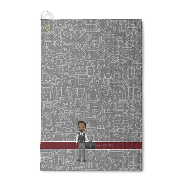 Custom Lawyer / Attorney Avatar Waffle Weave Golf Towel (Personalized)