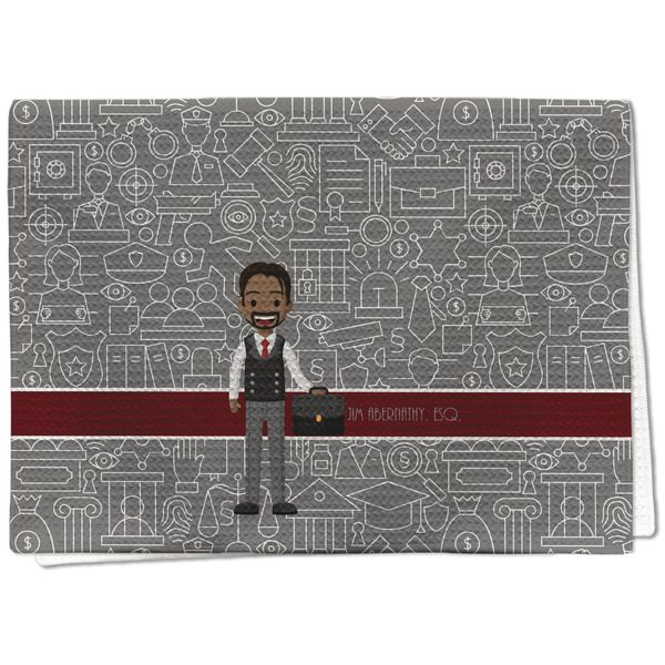 Custom Lawyer / Attorney Avatar Kitchen Towel - Waffle Weave - Full Color Print (Personalized)