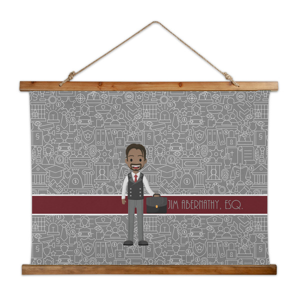 Custom Lawyer / Attorney Avatar Wall Hanging Tapestry - Wide (Personalized)