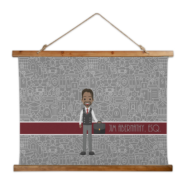 Custom Lawyer / Attorney Avatar Wall Hanging Tapestry - Wide (Personalized)