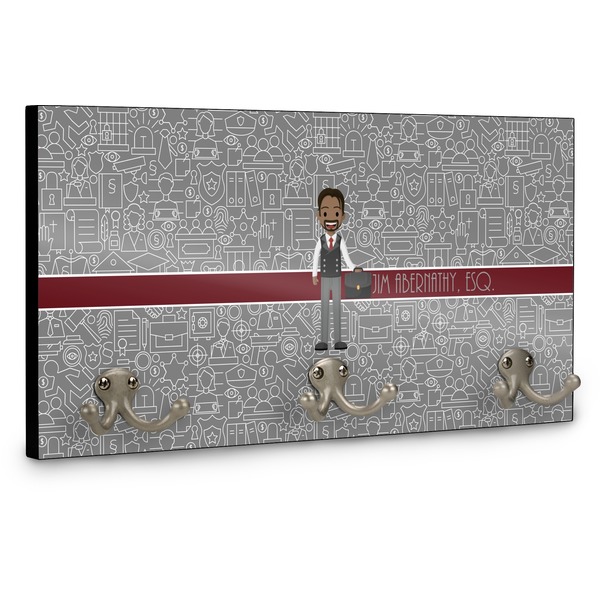 Lawyer / Attorney Avatar Wall Mounted Coat Hanger - Side View