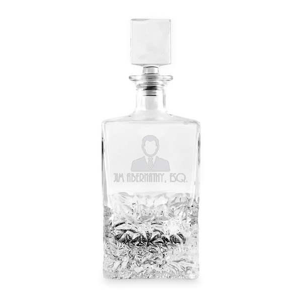 Lawyer / Attorney Avatar Whiskey Decanter - 26oz Rect - APPROVAL