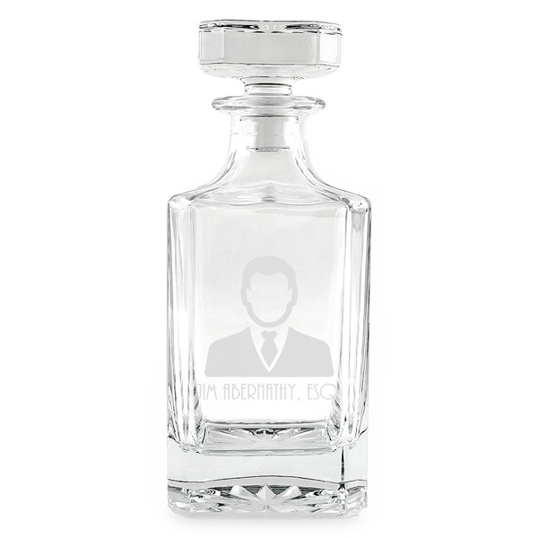 Custom Lawyer / Attorney Avatar Whiskey Decanter - 26 oz Square (Personalized)