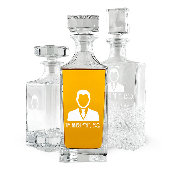 Custom Lawyer / Attorney Avatar Whiskey Decanter (Personalized)