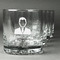 Lawyer / Attorney Avatar Whiskey Glasses Set of 4 - Engraved Front