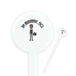 Lawyer / Attorney Avatar Round Plastic Stir Sticks (Personalized)