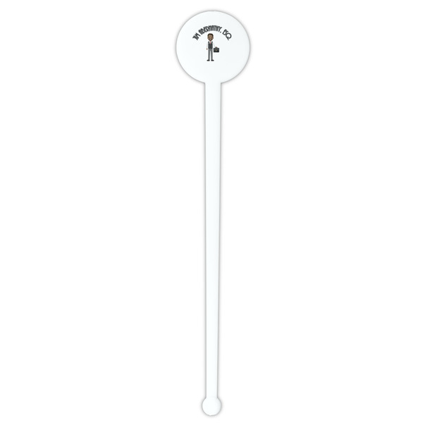 Lawyer / Attorney Avatar White Plastic 7" Stir Stick - Round - Single Stick