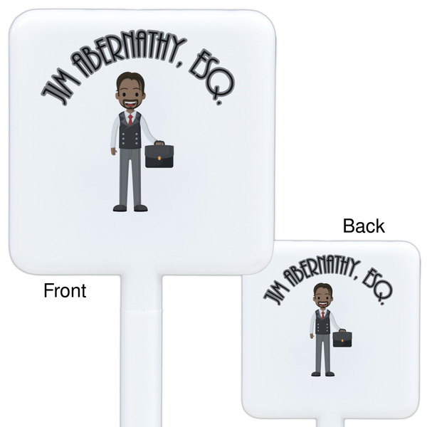 Lawyer / Attorney Avatar White Plastic Stir Stick - Double Sided - Approval